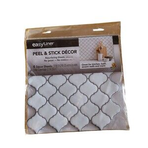 EasyLiner Duck Peel & Stick Décor Tile Sheets for Backsplashes and Wallpaper